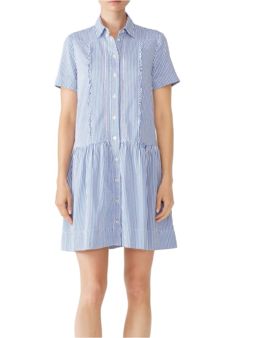 kate spade Blue and White Striped Button-Down Dress